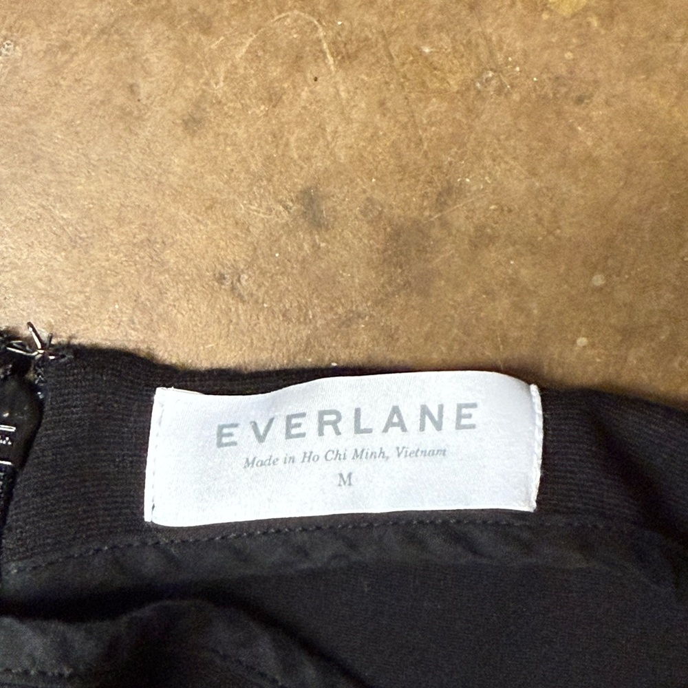 EVERLANE Black Ponte High Waist Stretchy Fitted Pencil Skirt - Picture 3 of 6